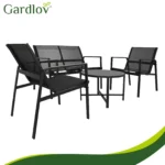 Комплект меблів для балкона Gardlov 4 елементи, чорний - Зображення 16