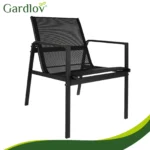Комплект меблів для балкона Gardlov 4 елементи, чорний - Зображення 8