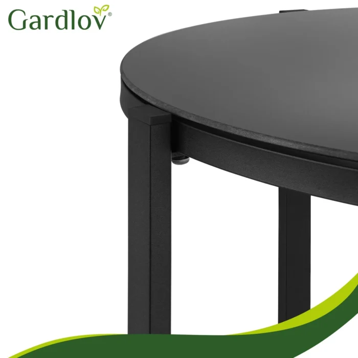 Комплект меблів для балкона Gardlov 4 елементи, чорний - Зображення 19