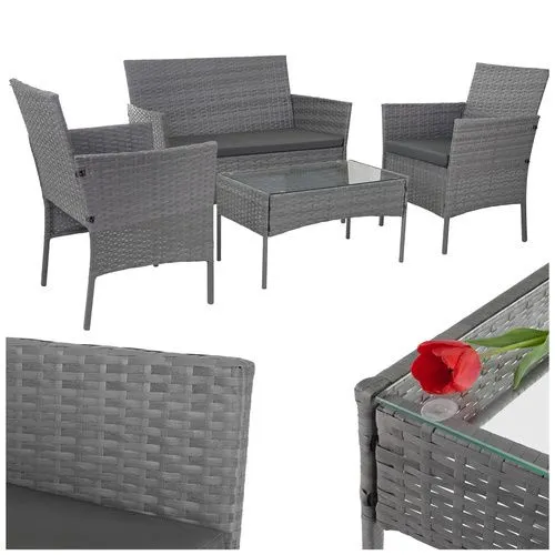pol_pl_Meble-ogrodowe-rattanowe-antracyt-Gardlov-26907-12346_1 Садові меблі Gardlov 26907 ротанг антрацит 95×53×29 см - Зображення 1