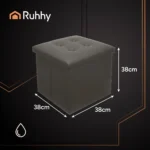 Пуф складаний Ruhhy 25780 сірий 39 л з відділенням - Зображення 17