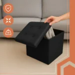 Пуф складний Ruhhy 25779 чорний з відділенням 39 л - Зображення 15