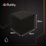 Пуф складний Ruhhy 25779 чорний з відділенням 39 л - Зображення 18