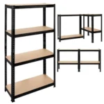 Стелаж складський Bigstren чорний 150×75×30 см - Зображення 24