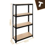 Стелаж складський Bigstren чорний 150×75×30 см - Зображення 28