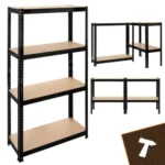 Стелаж складський Bigstren чорний 150×75×30 см - Зображення 5