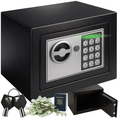 pol_pl_Sejf-Domowy-z-Zamkiem-Elektronicznym-Scienny-Elektroniczny-Kasetka-na-Kod-Ruhhy-26101-11823_1 Сейф електронний Ruhhy 26101 зі сталевим корпусом - Зображення 1