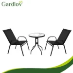 Набір меблів для балкона Gardlov: стіл і 2 крісла, чорний - Зображення 14