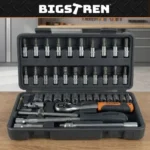 Набір інструментів Bigstren 46 елементів у валізі 1/4" - Зображення 11