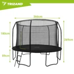 Батут Trizand 366 см з сіткою. драбинкою. 150 кг - Зображення 2