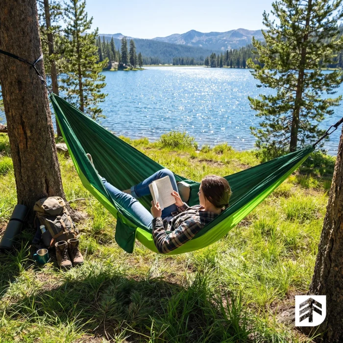 Одномісний гамак EPIFIT CALM275 114260 зелений 275×140см - Зображення 6