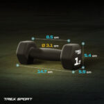 Фітнес-гантелі Trex Sport TX-010VD 2×1 кг - Зображення 4