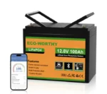 Акумулятор ECO-WORTHY 12.8V 100Ah LiFePO4 Bluetooth