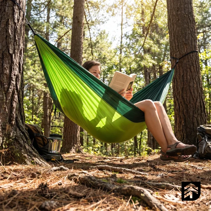 Одномісний гамак EPIFIT CALM275 114260 зелений 275×140см - Зображення 10