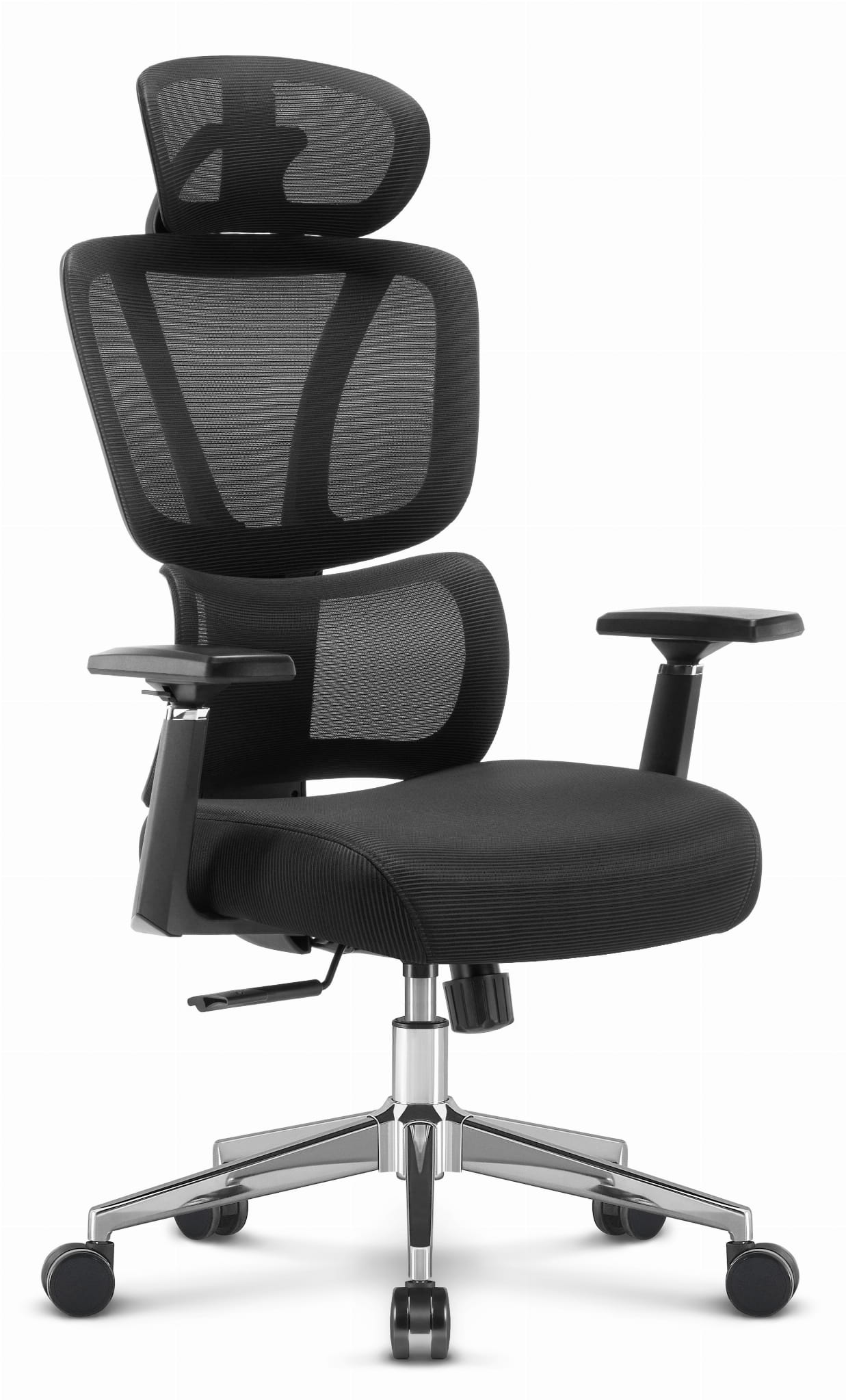 Fotel-biurowy-ergonomiczny-obrotowy-Hells-Chair-HC-1043-Czarny-TKANINA Ергономічне офісне крісло Hell's Chair HC-1043 Black тканина - Зображення 1