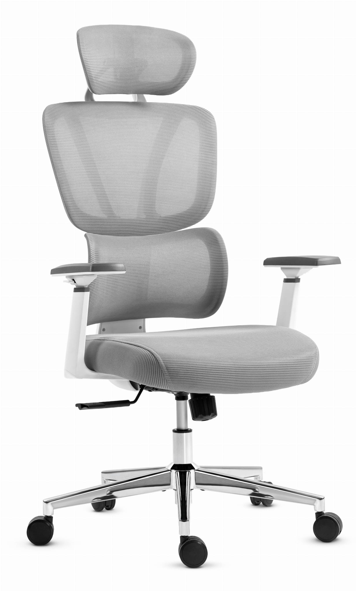 Fotel-biurowy-ergonomiczny-obrotowy-Hells-Chair-HC-1043-Szary-Tkanina Ергономічне офісне крісло Hell's Chair HC-1043 Grey тканина - Зображення 1