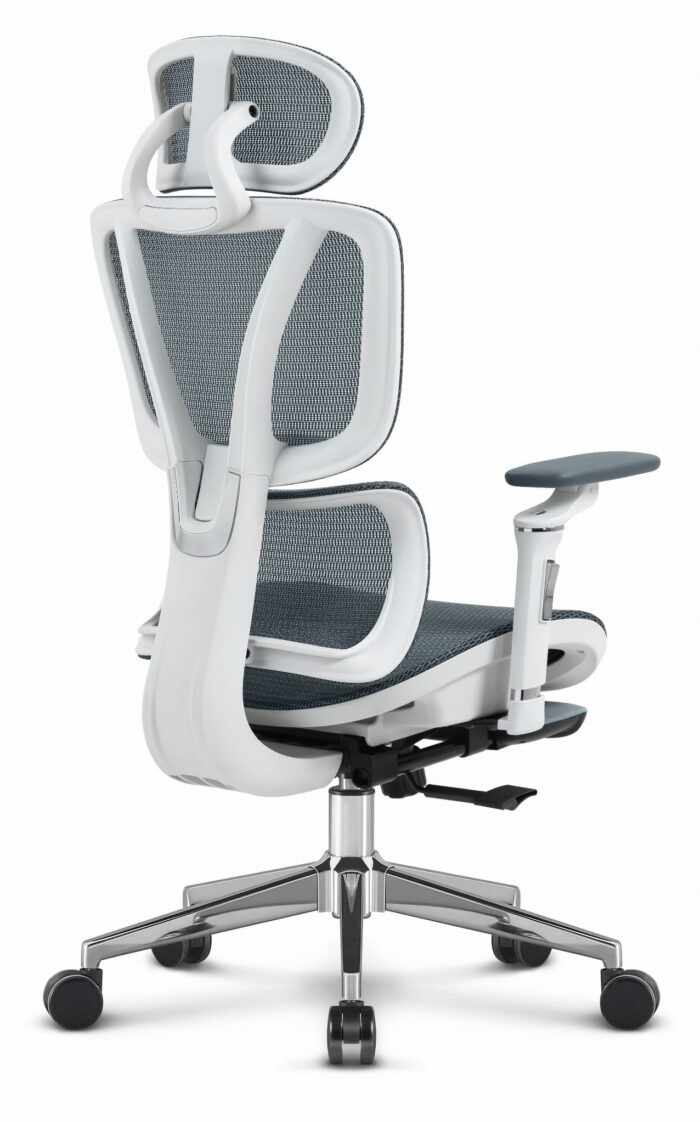 Офісне крісло Hell's Chair HC-1044 Grey White. MESH Premium - Зображення 4