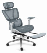 Офісне крісло Hell's Chair HC-1044 Grey White. MESH Premium - Зображення 5