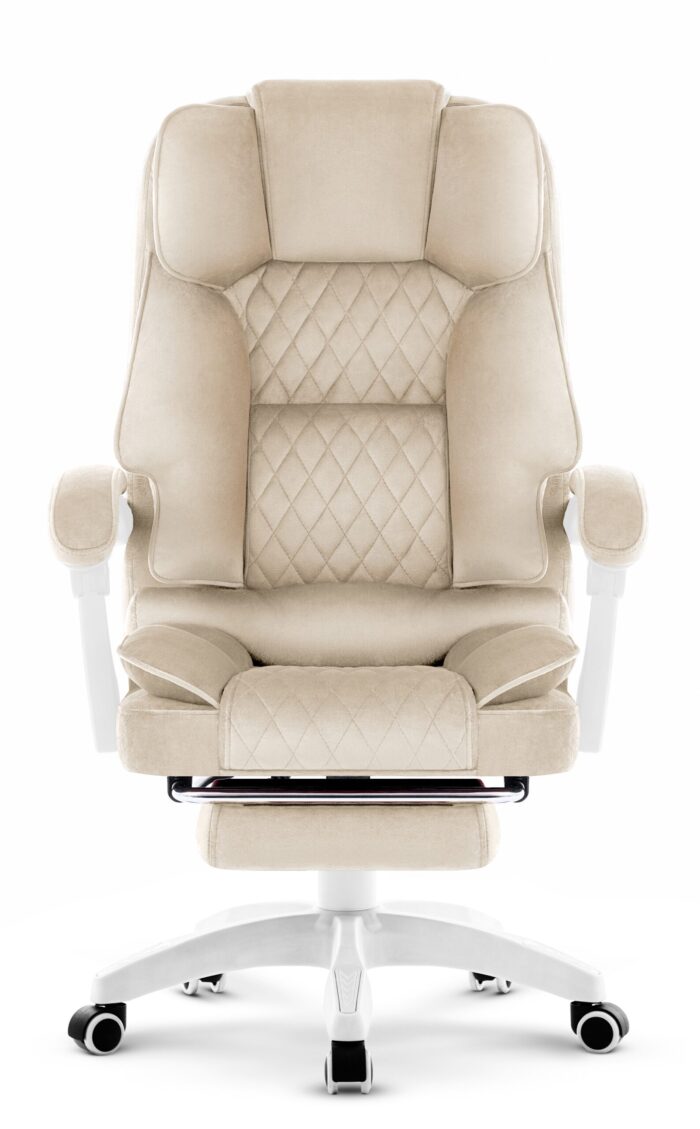 Офісне крісло Hell's Chair HC-1031 Beige. велюрове - Зображення 2