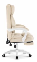 Офісне крісло Hell's Chair HC-1031 Beige. велюрове - Зображення 4