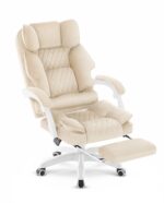 Офісне крісло Hell's Chair HC-1031 Beige. велюрове - Зображення 5