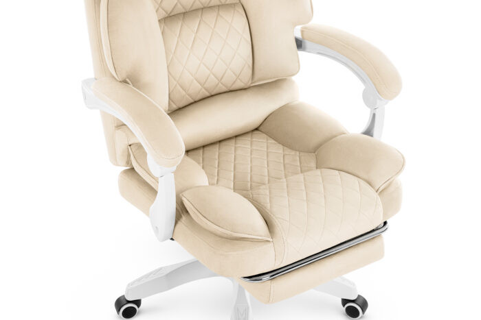 Офісне крісло Hell's Chair HC-1031 Beige. велюрове - Зображення 6