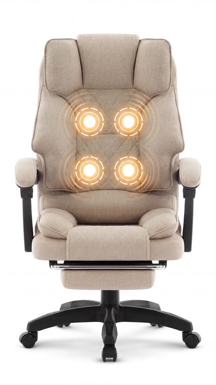 Офісне крісло Hell's Chair HC-1031 Massage Edition Beige - Зображення 2