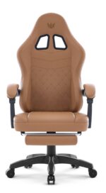 Геймерське крісло Hell's Chair HC-1015 Light Brown. екошкіра - Зображення 3