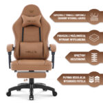 Геймерське крісло Hell's Chair HC-1015 Light Brown. екошкіра - Зображення 8