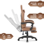 Геймерське крісло Hell's Chair HC-1015 Light Brown. екошкіра - Зображення 9