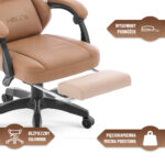 Геймерське крісло Hell's Chair HC-1015 Light Brown. екошкіра - Зображення 10