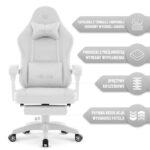Геймерське крісло Hell's Chair HC-1015 White біла екошкіра - Зображення 7