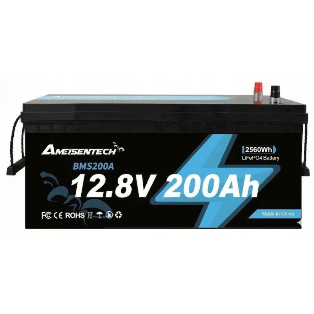 a-7171681725_lifepo4-12v-200ah-1000x1000-1 Ameisentech 12V 200Ah LiFePO4 акумулятор з BMS - Зображення 1