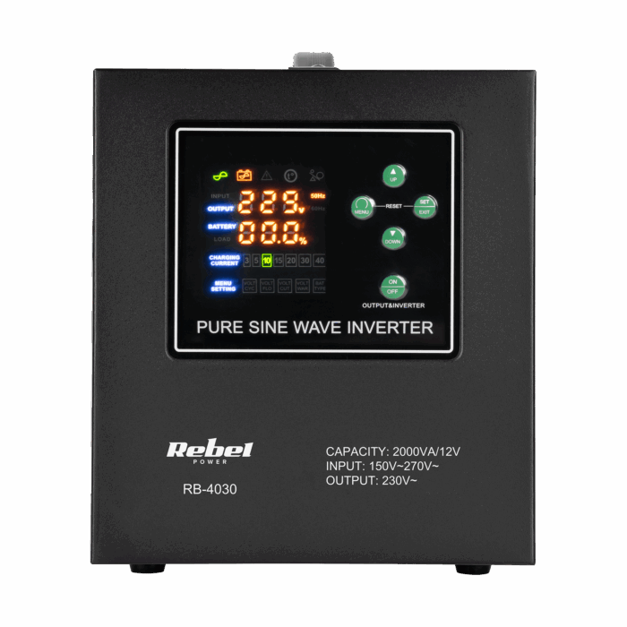 Аварійний блок живлення Rebel RB-4030 12V/230V 1200W - Зображення 4