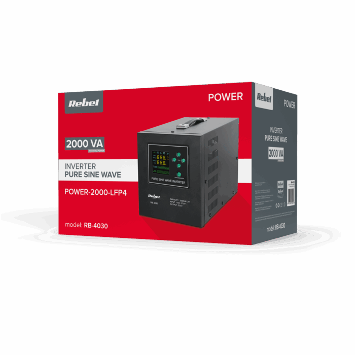 Аварійний блок живлення Rebel RB-4030 12V/230V 1200W - Зображення 5