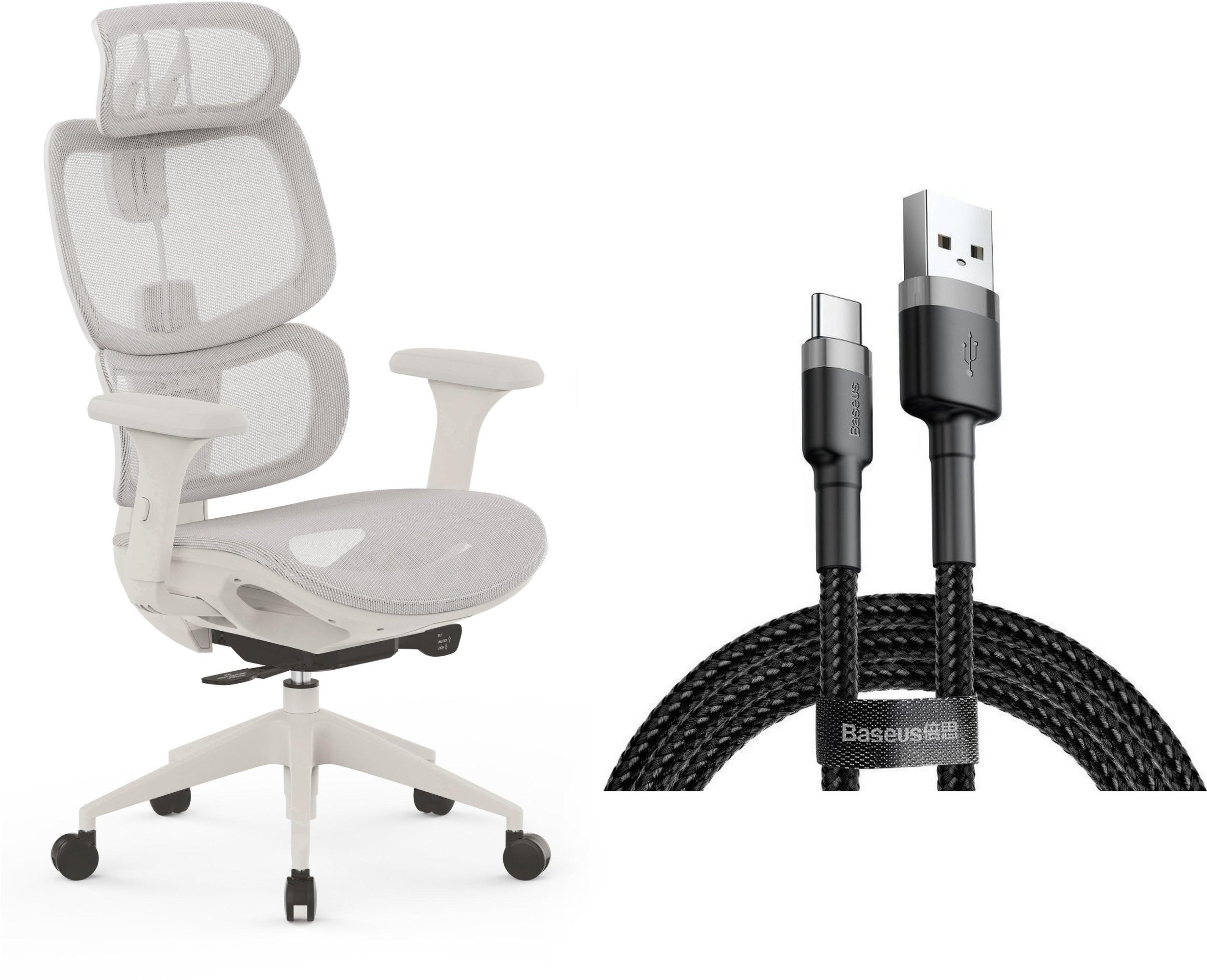 8466370_0_f Офісне крісло SENSE7 Nobu Graphite + USB-кабель світло-сірий - Зображення 1