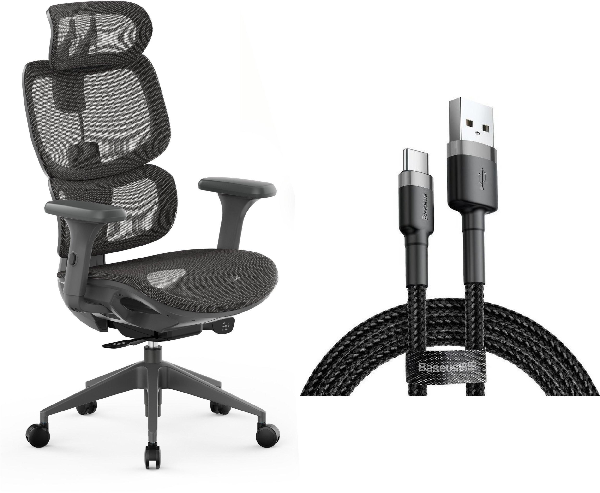 8466371_0_f Офісне крісло SENSE7 Nobu Graphite + USB-кабель Графіт - Зображення 1