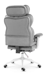 Офісне крісло Hell's Chair HC-1037 Grey White оксамит - Зображення 3