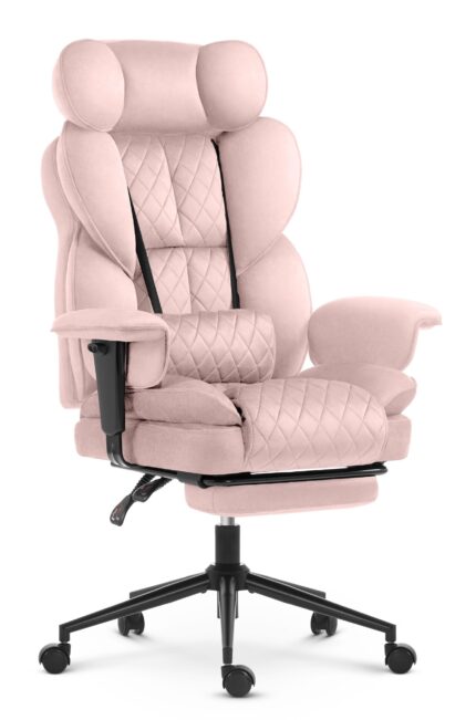 Офісне крісло Hell's Chair HC-1037 Pink оксамит