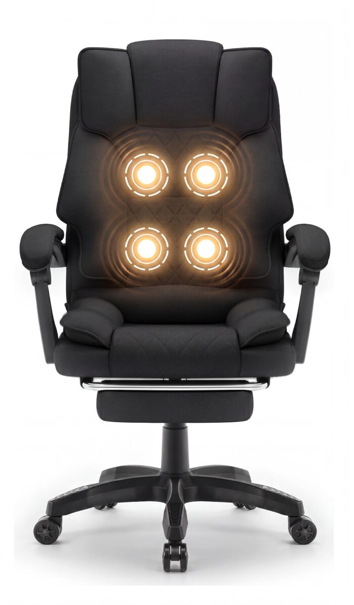 Офісне крісло Hell's Chair HC-1031 Massage Edition Black тканина - Зображення 2