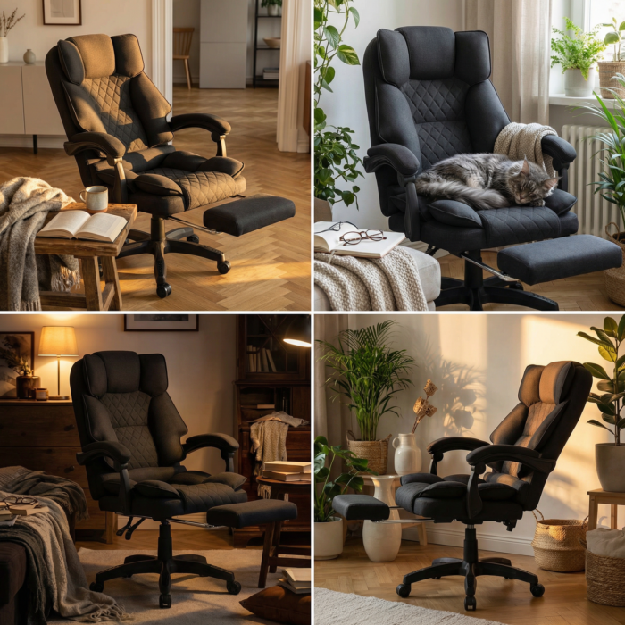 Офісне крісло Hell's Chair HC-1031 Massage Edition Black тканина - Зображення 9