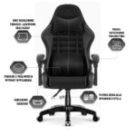 Ігрове крісло Hell's Chair HC-1003 2.0 Black. тканина. екошкіра - Зображення 7