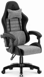 Ігрове крісло Hell's Chair HC-1003 2.0 Black тканина.екошкіра
