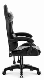 Ігрове крісло Hell's Chair HC-1003 2.0 Black тканина.екошкіра - Зображення 3