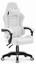 Ігрове крісло Hell's Chair HC-1003 2.0 White екошкіра