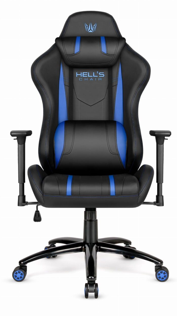 Геймерське крісло Hell's Chair HC-1013 чорно-синього кольору - Зображення 3