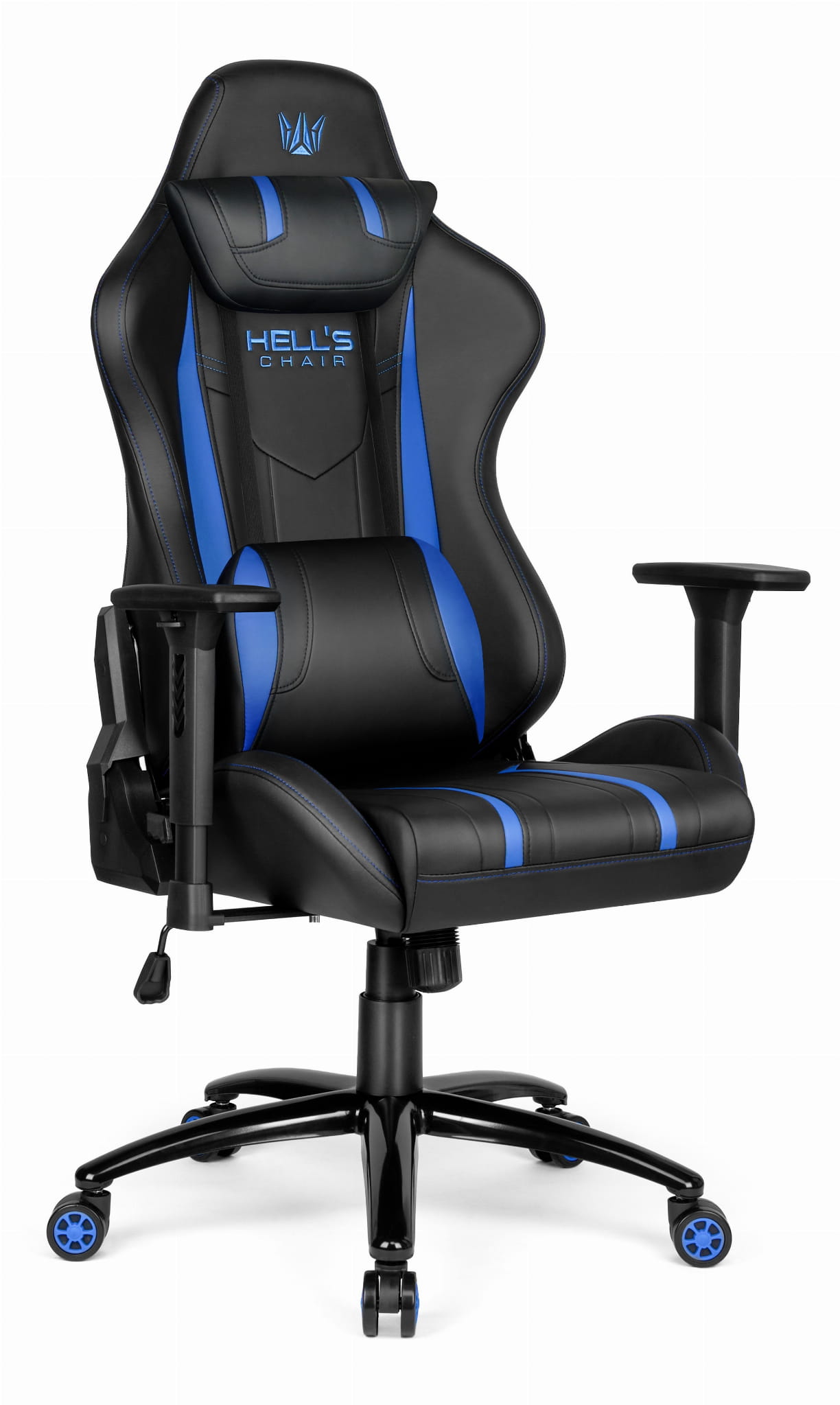 Fotel-gamingowy-Hells-Chair-HC-1013-Black-Blue-Czarny-Niebieski Геймерське крісло Hell's Chair HC-1013 чорно-синього кольору - Зображення 1