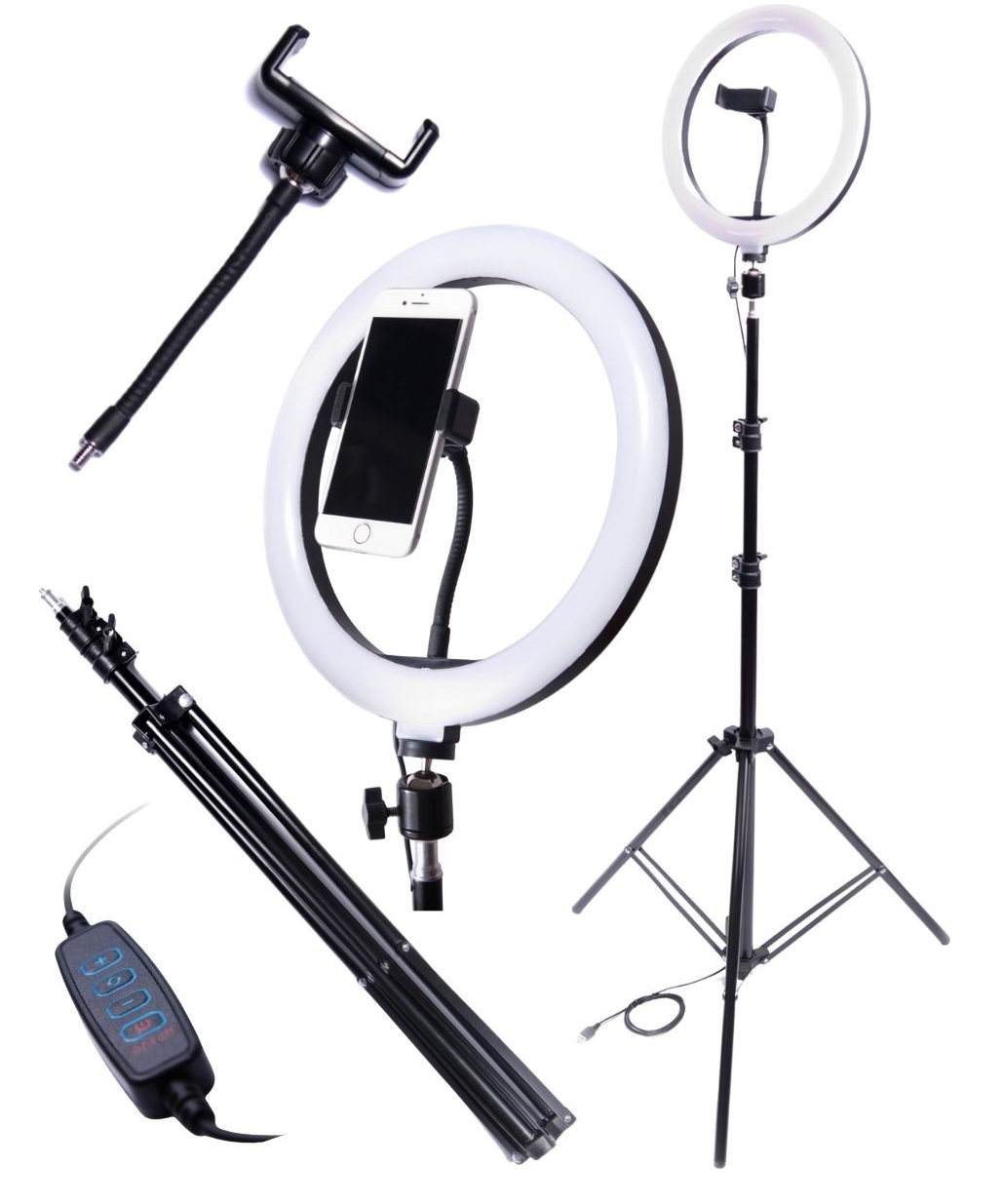 Lampa-pierscieniowa-60W-RING-LED-selfie-makijaz-138256 Кільцева лампа IKONKA KX6824 з пультом керування - Зображення 1