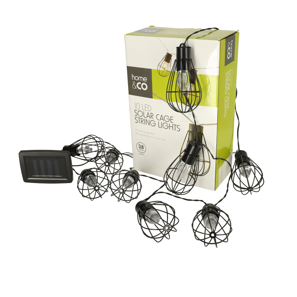 Lampki-ogrodowe-solarne-zarowki-girlanda-loft-10LED-132511 Світлодіодна сонячна гірлянда IKONKA KX4971 10 світлодіодів - Зображення 1