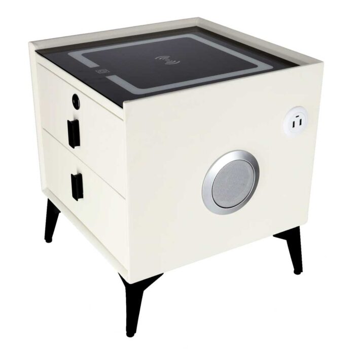 Тумбочка IKONKA KX2635 з інтелектуальним замком та зарядкою ecru - Зображення 4